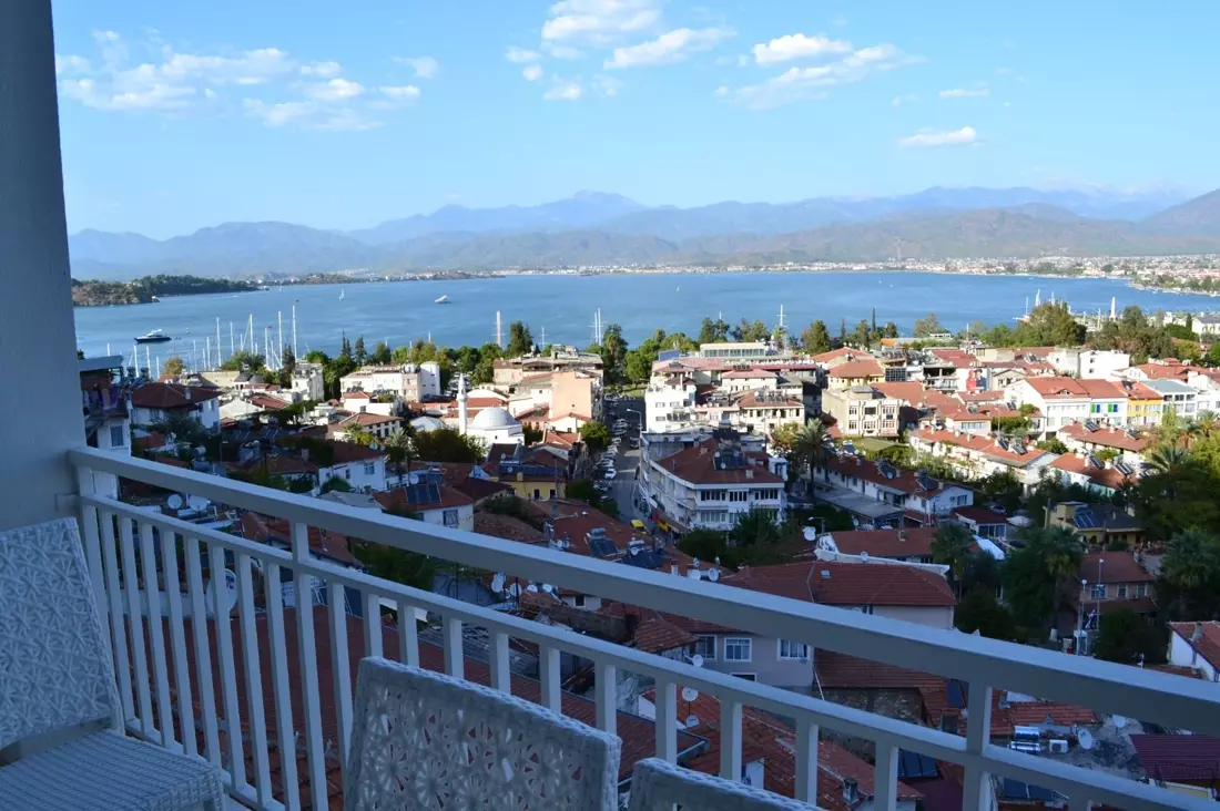 3+1 Furnished Villa For Sale in Fethiye City Center With Sea View
