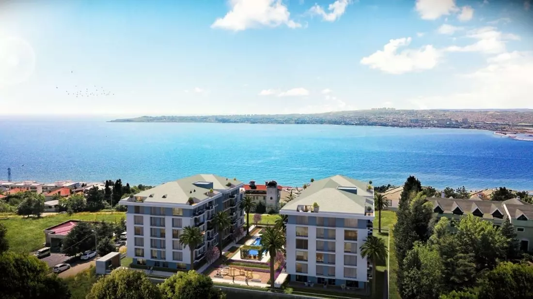 Low-rise Sea and Lake View Apartments Close to Metrobus and Seabus in Buyukcekmece Istanbul