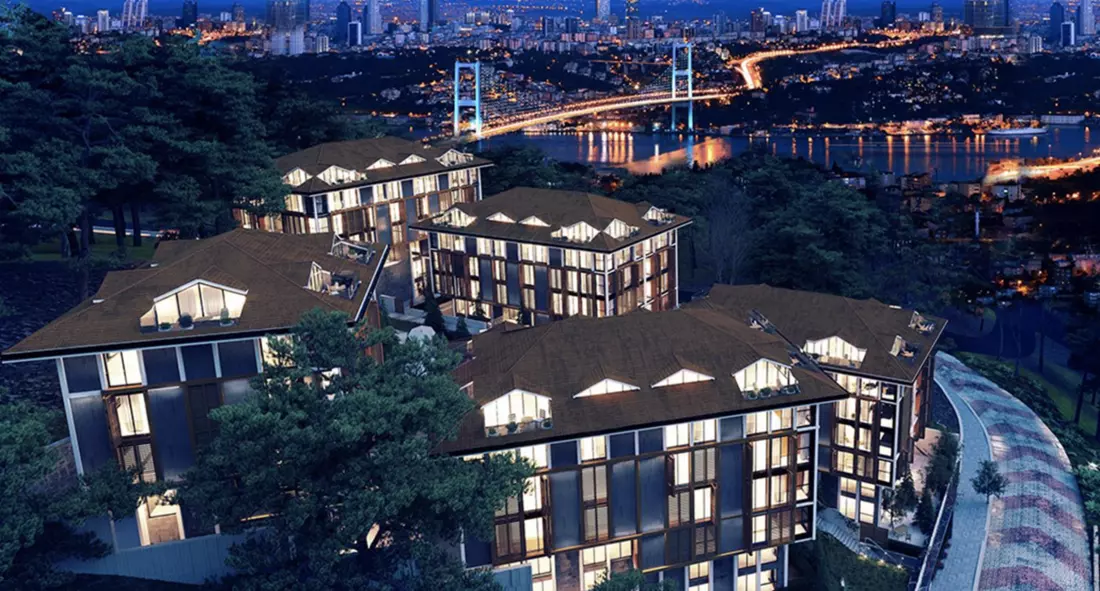 Restful Bosphorus View Cavernous Roof Duplexes with Rich Facilities in middle of Nature